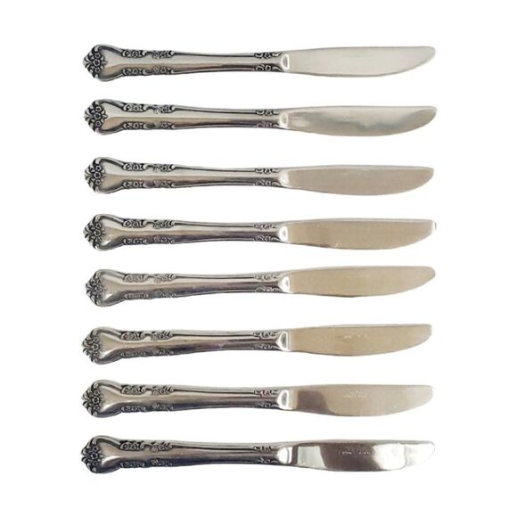 WM A Rogers Rose Dinner Knife - Picture 7 of 7